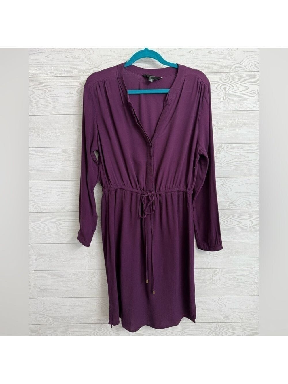 GNW women’s Plum Rayon Long Sleeve Midi Dress. Size L